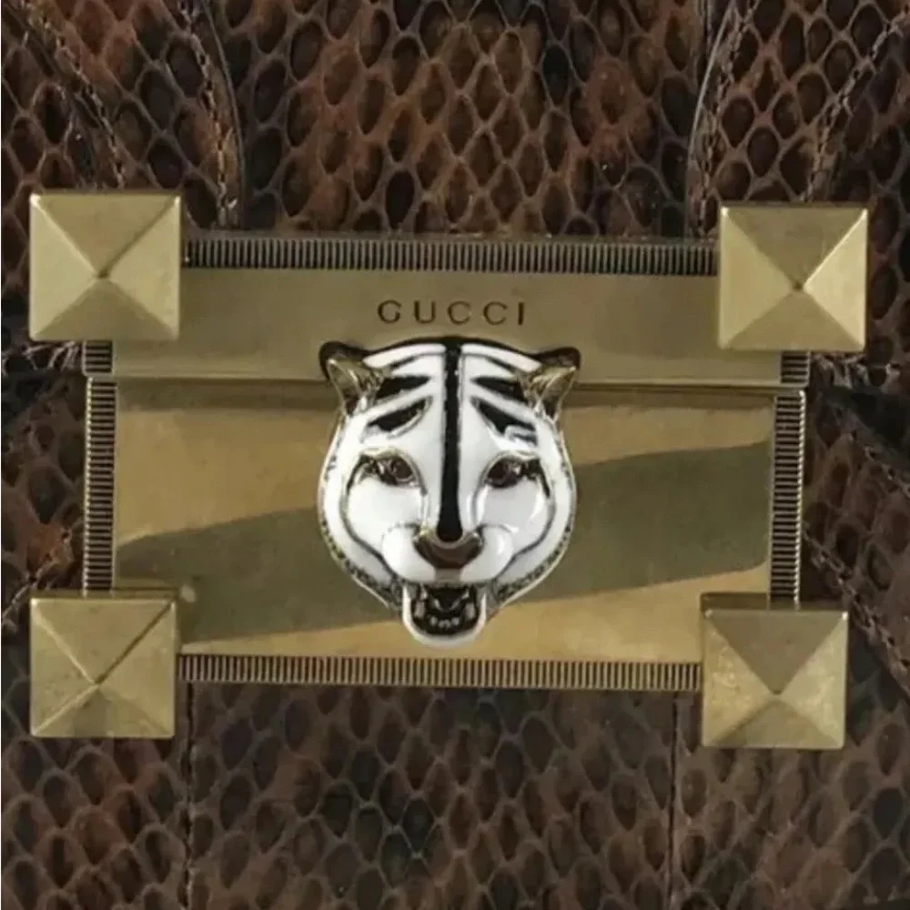 ❌SOLD GUCCI Brown Snakeskin Leather Osiride Crossbody Bag NEW WITH TAGS! Box!Bag - Picture 9 of 13